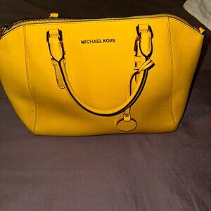 Gorgeous Original Michael Kors Bright Yellow Leather Handbag